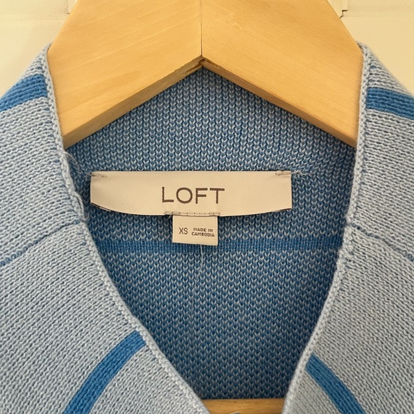 Loft Windowpane Mock Neck Tunic Sweater - Picture 5 of 5